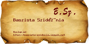 Baszista Szidónia névjegykártya